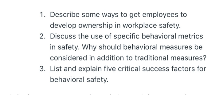 question 2 and 3 1. Describe some ways to get