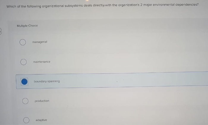 Which of the following would a top manager