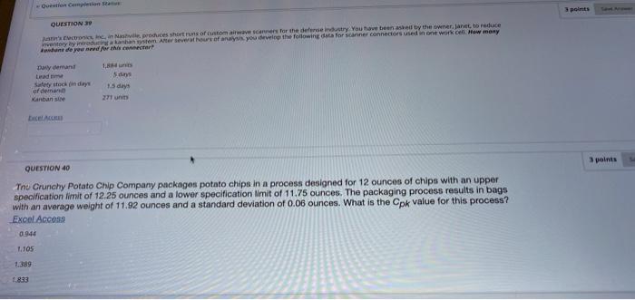 3 points QUESTION 3 Ain'in Nashville produces