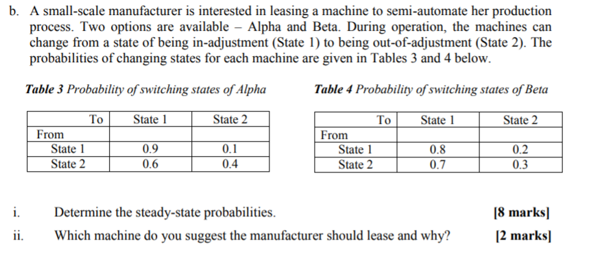 hope this is better b. A small-scale manufacturer