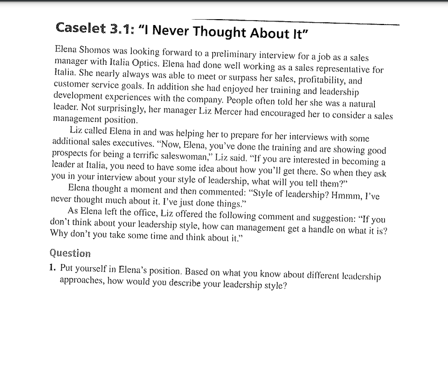 Elena Shomos was looking forward to a preliminary