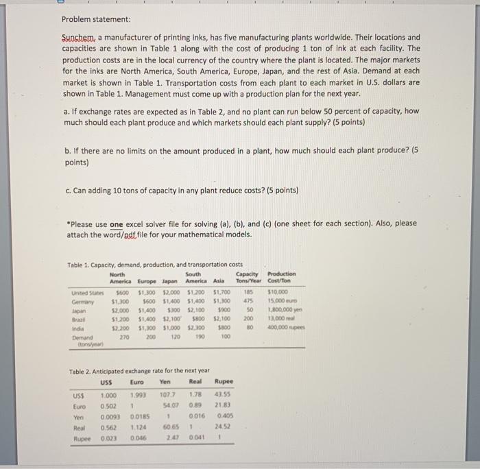 Please explain what to put in Excel and in excel
