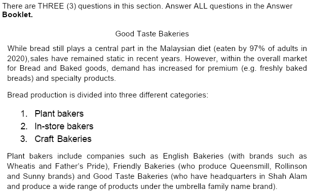 There are THREE (3) questions in this section.