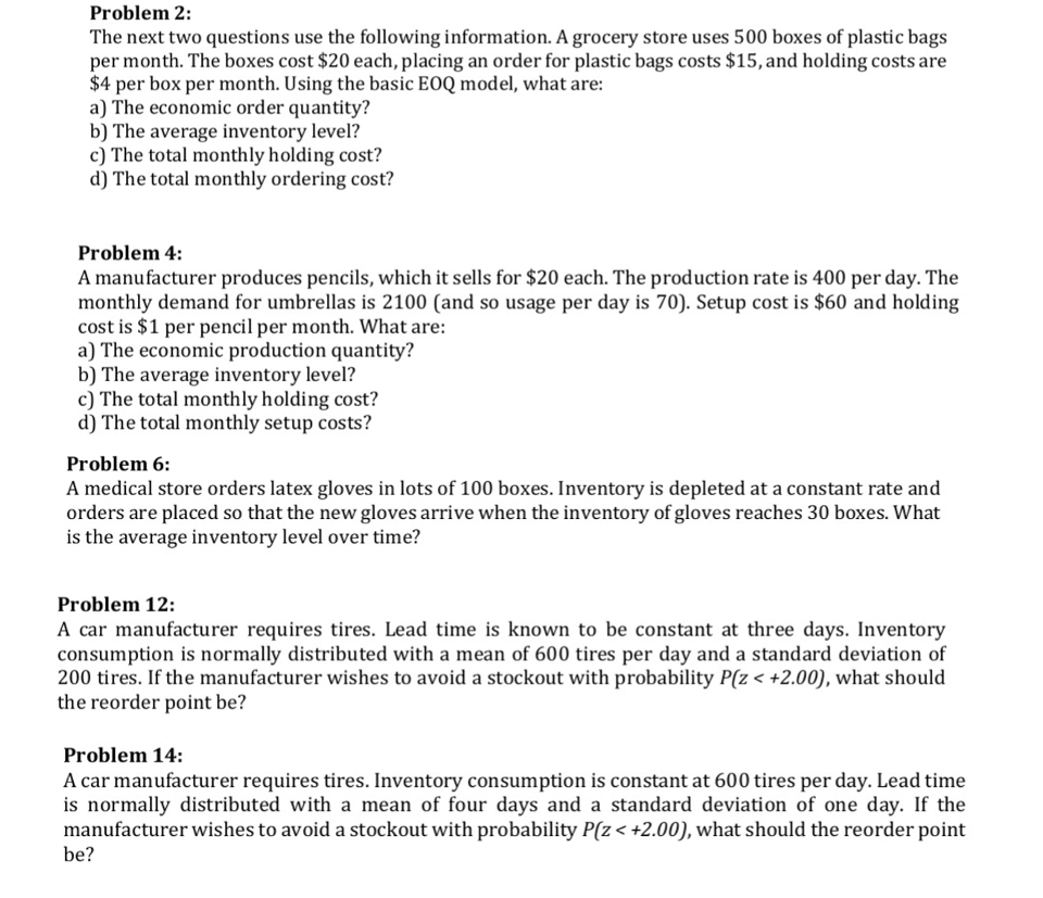 Problem 2: The next two questions use the