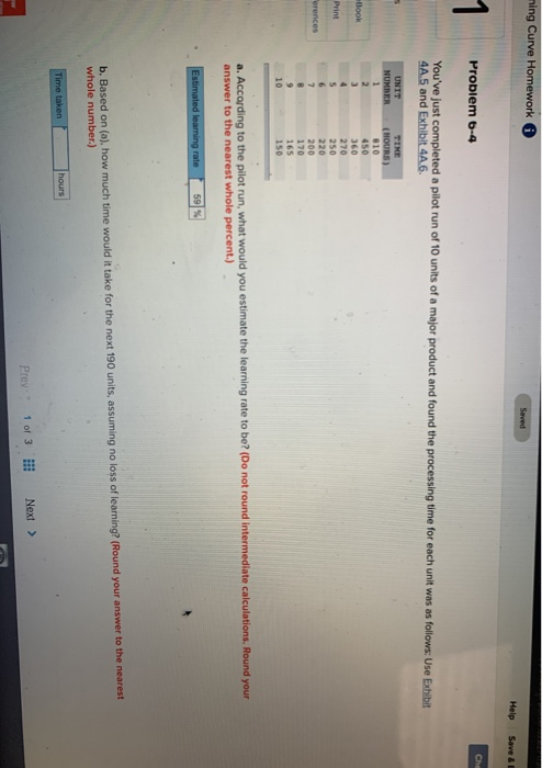 ning Curve Homework Saved Help Save & Che 1
