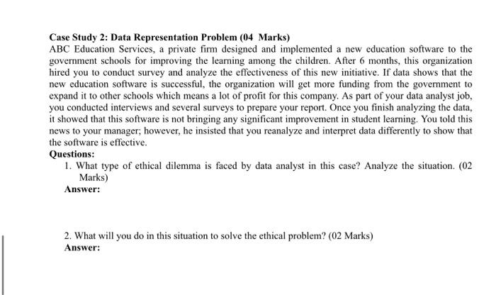 Case Study 2: Data Representation Problem (04