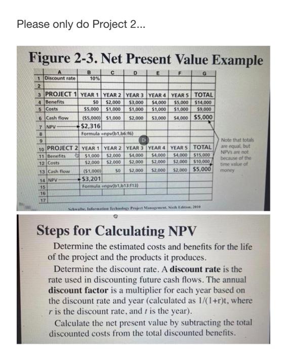 NEED ASAP PLEASE.... Please only do Project 2...