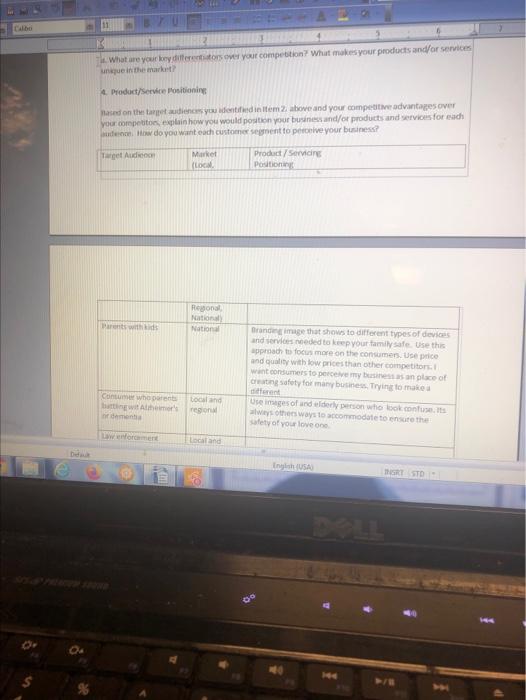 need help with #4 product and services