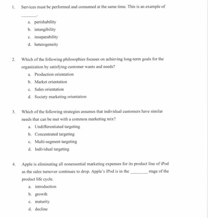 1. Services must be performed and consumed at the