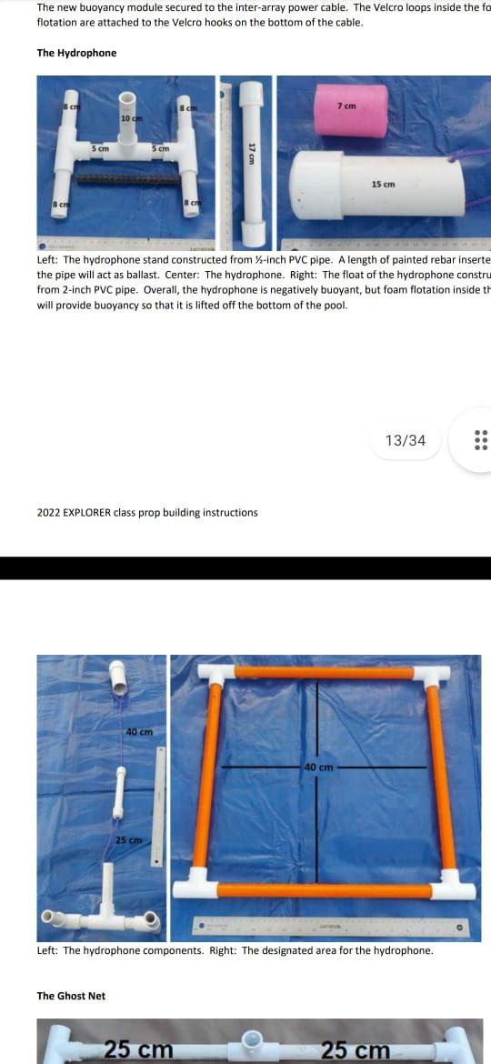 The new buoyancy module secured to the