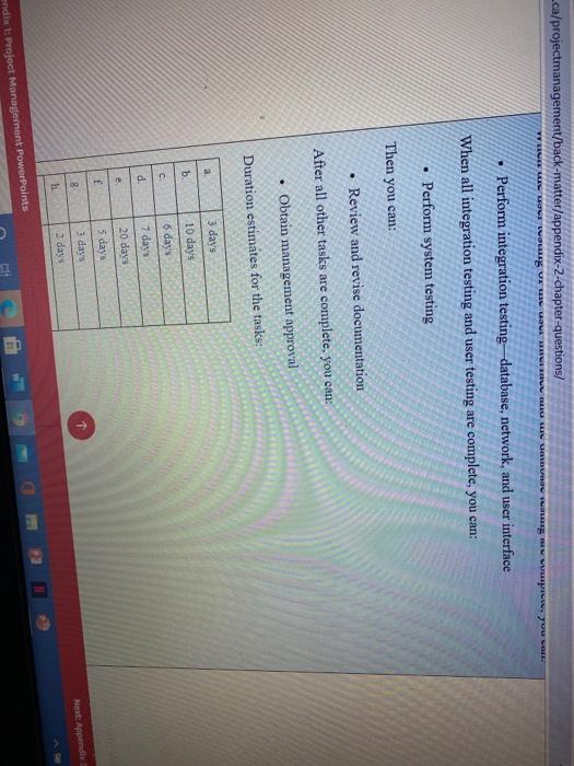 Your team has been asked to test and document