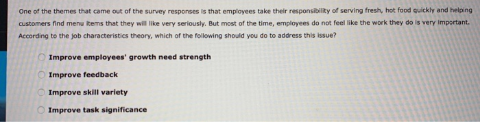 One of the themes that came out of the survey