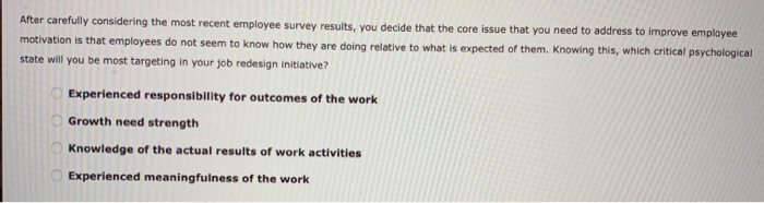 One of the themes that came out of the survey
