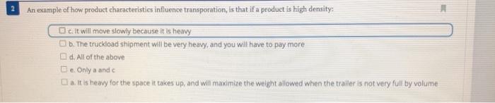 An example of how product characteristics