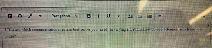 Paragraph V I o SEE 4.Discuss which communication