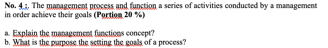 No. Li The management process and function a