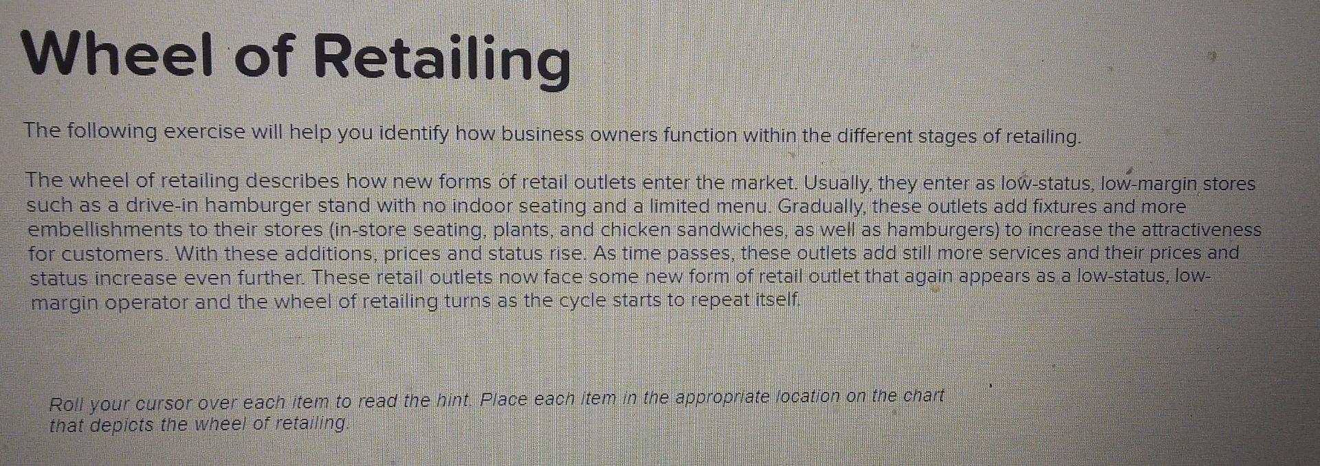 The following exercise will help you identify how