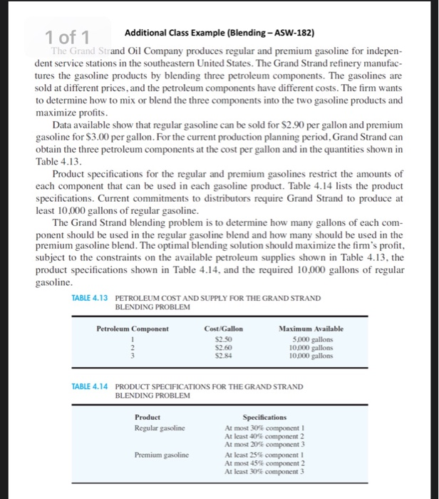 1 of 1 Additional Class Example (Blending -