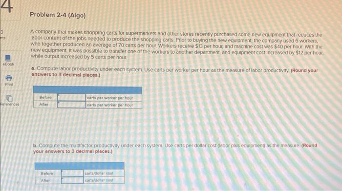 4 Problem 2-4 (Algo) 3 A company that makes