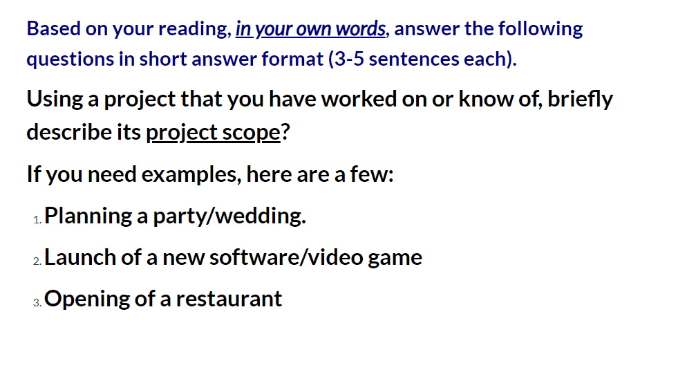 Based on your reading, in your own words, answer