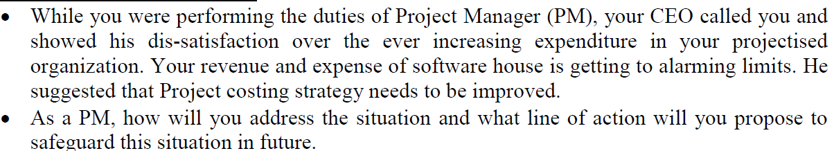 While you were performing the duties of Project