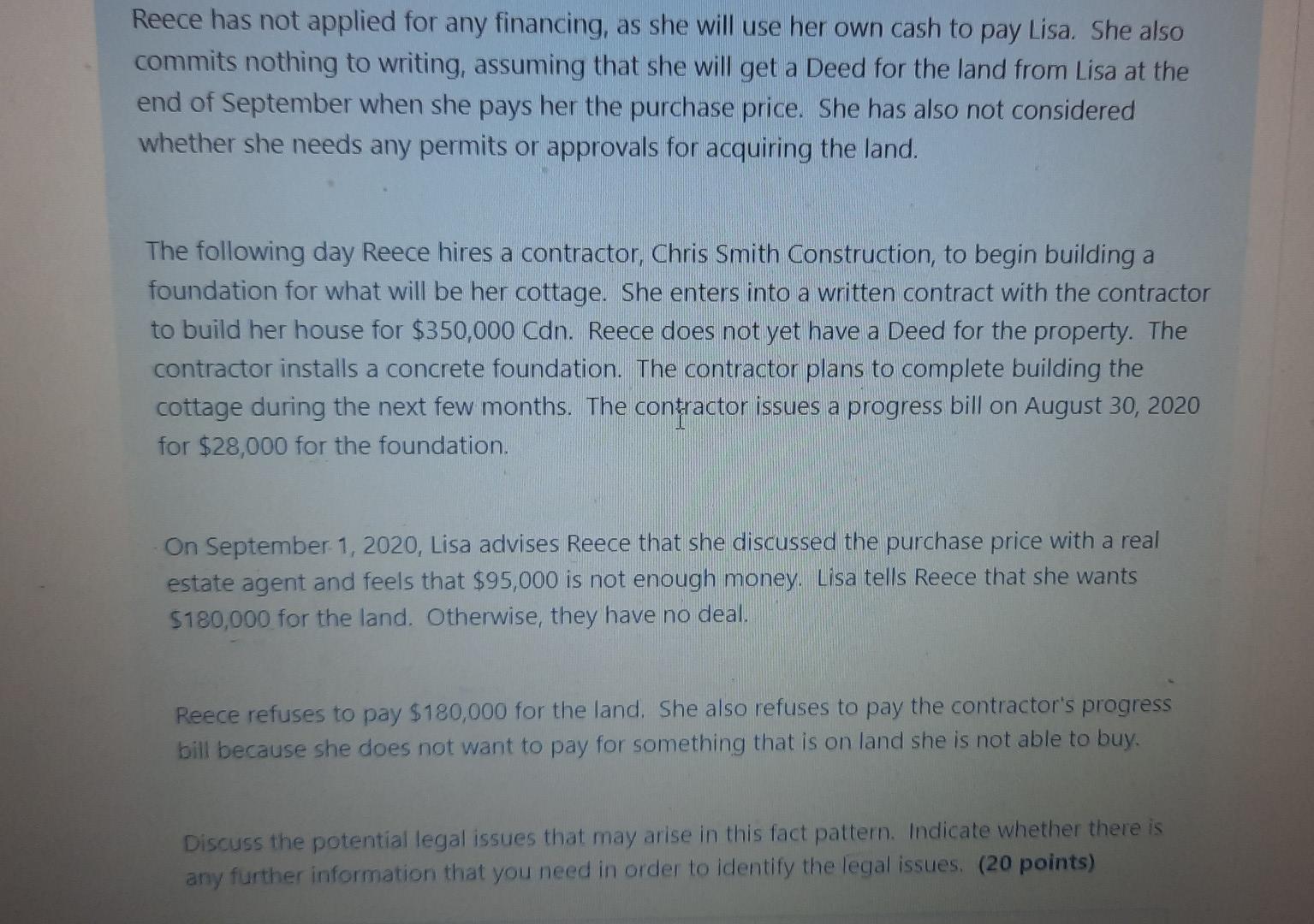 business law please answer it Lisa is 16 years