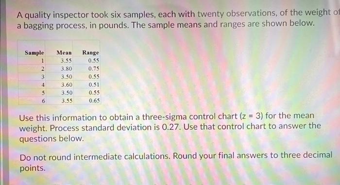 What is the upper control limit? What is the