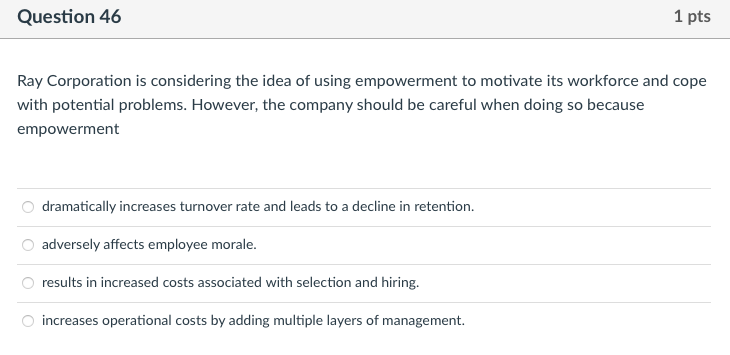 Question 43 1 pts As Carl is majoring in