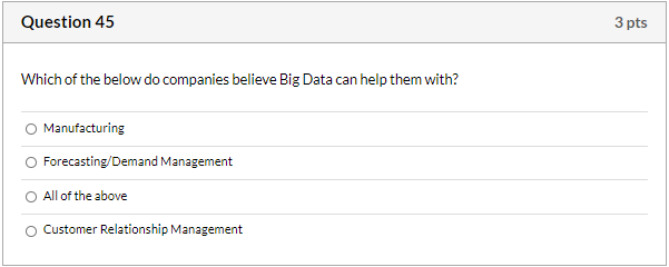 Question 29 3 pts If your store is open 365 days