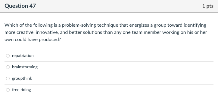 Question 43 1 pts As Carl is majoring in