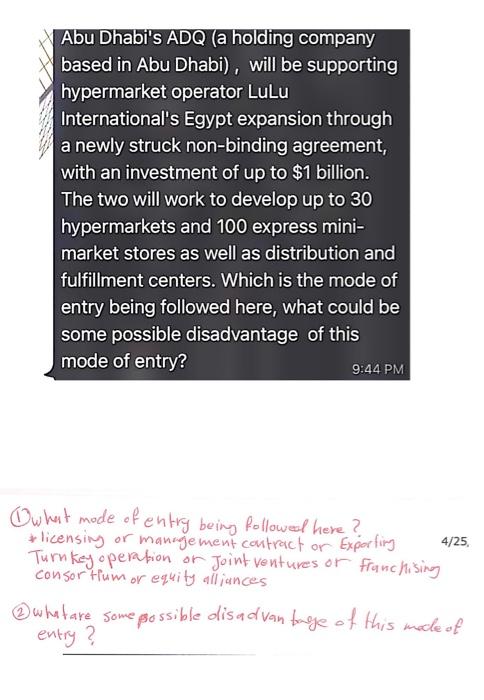 Abu Dhabi's ADQ (a holding company based in Abu