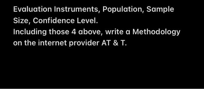 Evaluation Instruments, Population, Sample Size,