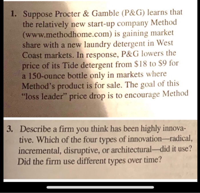 ***new answer needed*** 1. Suppose Procter &