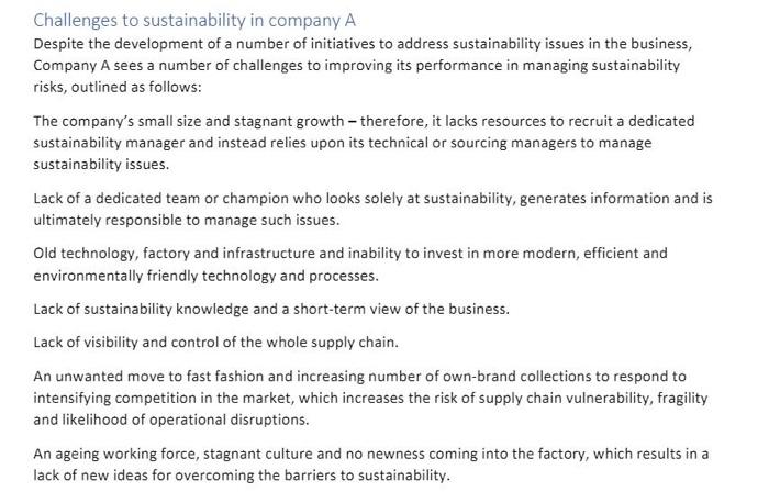 CASE STUDY Company A Company A is a UK-based