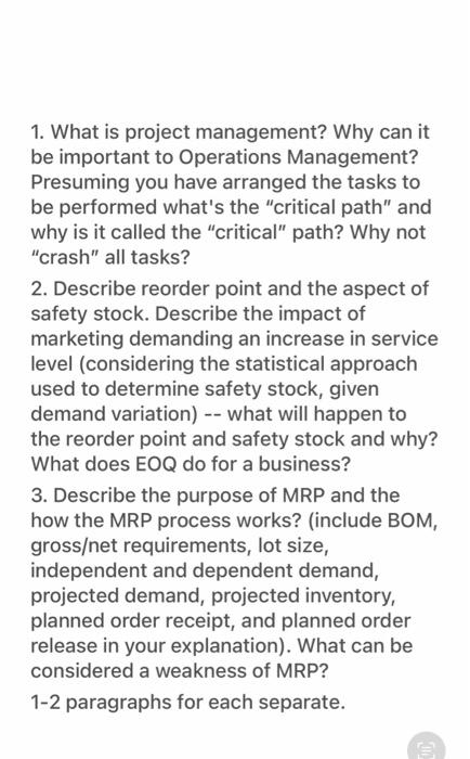 1. What is project management? Why can it be