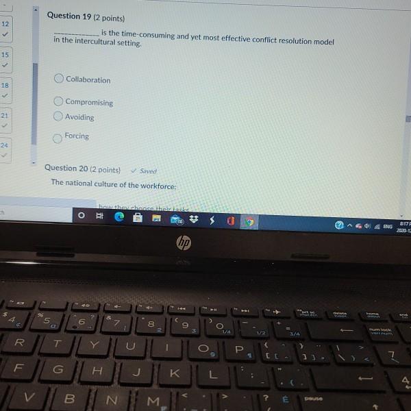 12 Question 19 (2 points) is the time-consuming