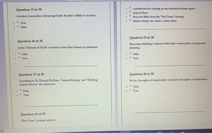 Question 4 of 30 "Regression to the Mean results