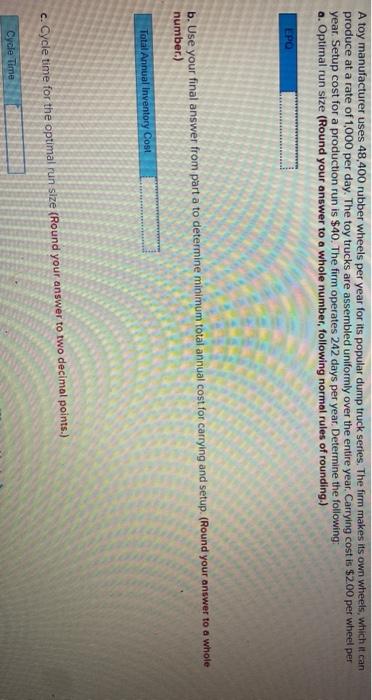 A toy manufacturer uses 48,400 rubber wheels per