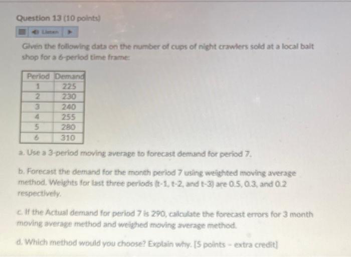 Givin the following data on the number of cups of