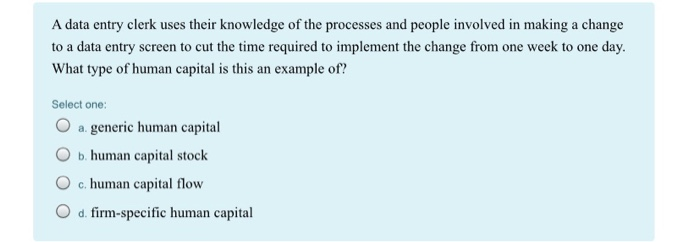 A data entry clerk uses their knowledge of the