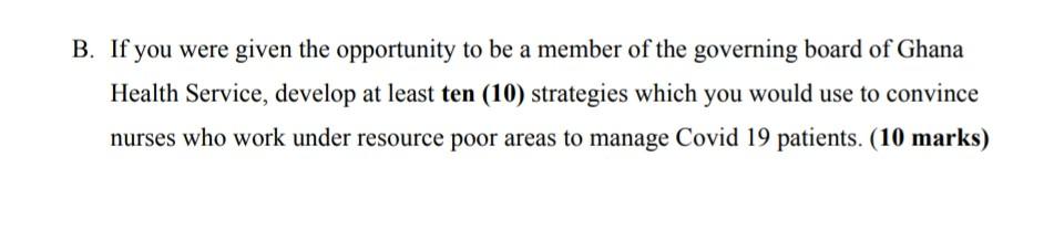 B. If you were given the opportunity to be a