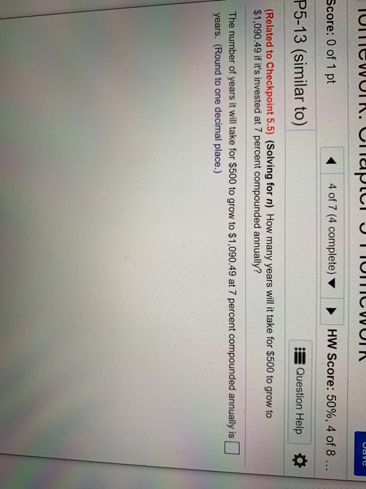 Score: 0 of 2 pts 2 of 7 (3 complete) HW Score: