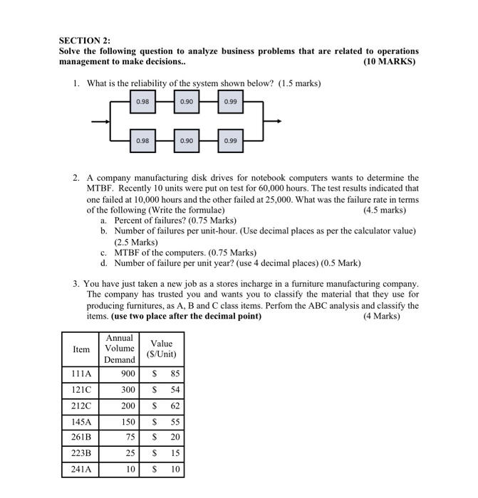 i need the solutions please SECTION 2: Solve the