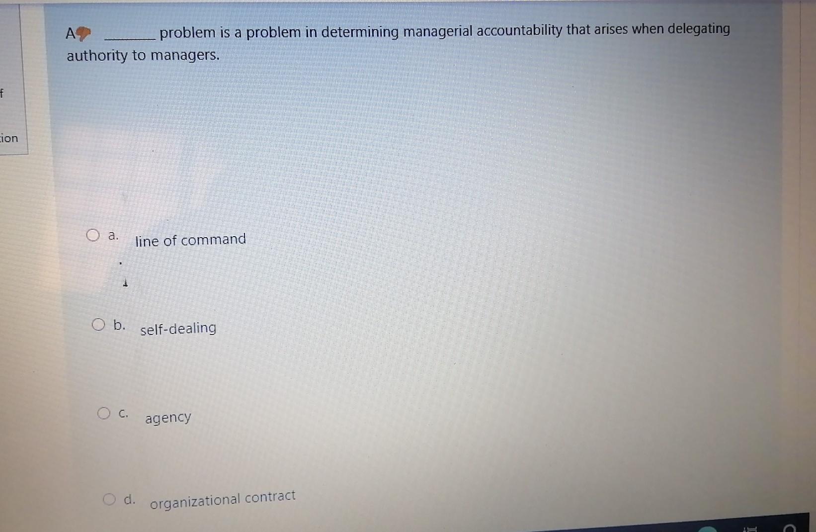 . problem is a problem in determining managerial