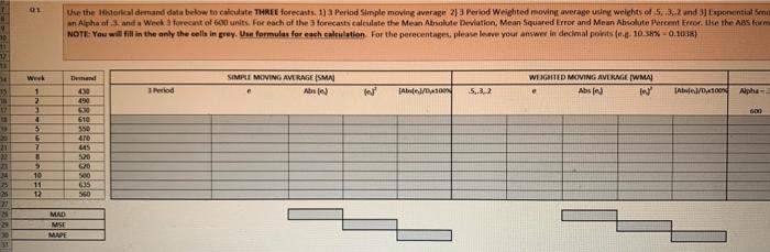please explain the answer with an excel formula
