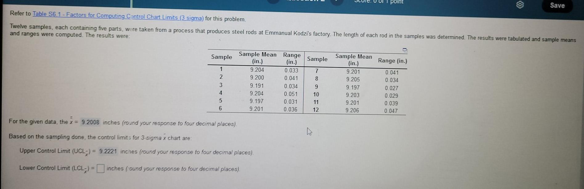 Joint Save Refer to Table 56.1 - Factors for