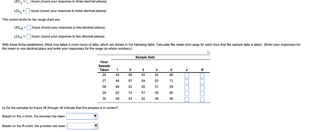 Refer to Table 56.1 - Factors for Computing
