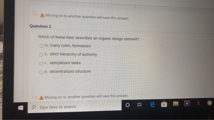 Moving on to another question will save this