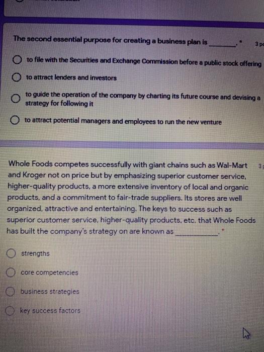 The second essential purpose for creating a