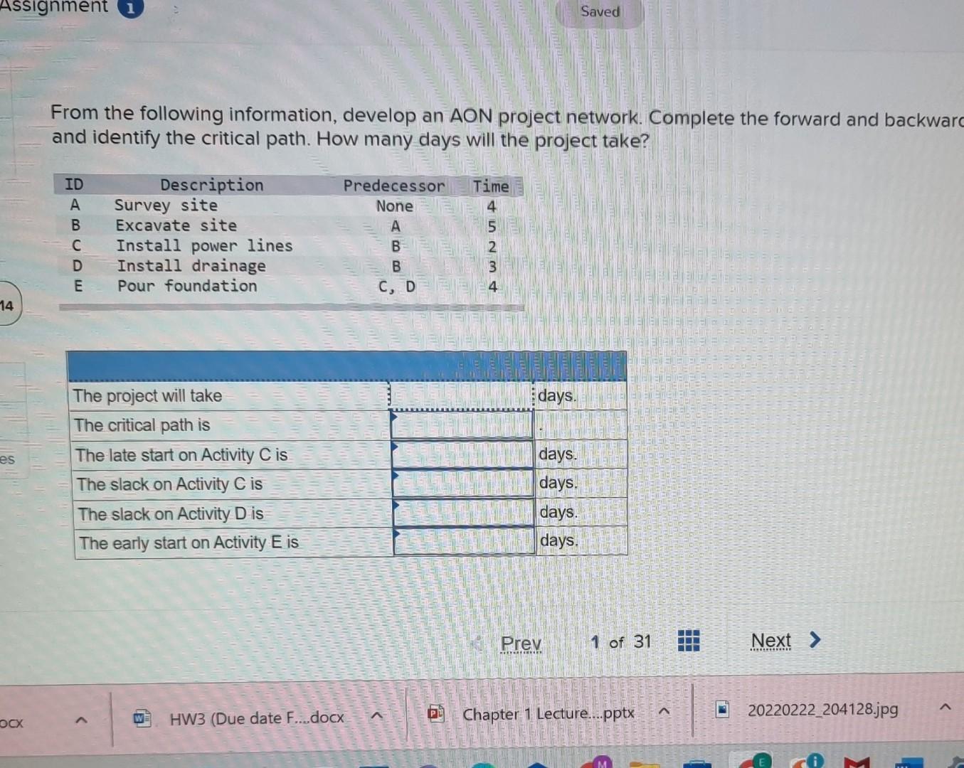 Assignment i Saved From the following